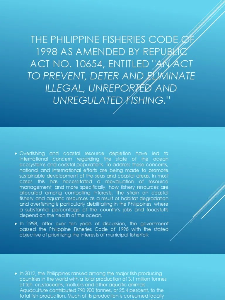 Fisheries COde PDF Overfishing Food Security