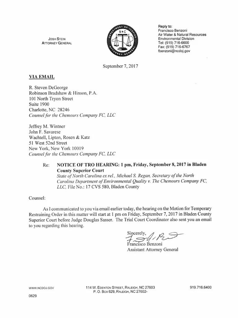 Notice of Hearing