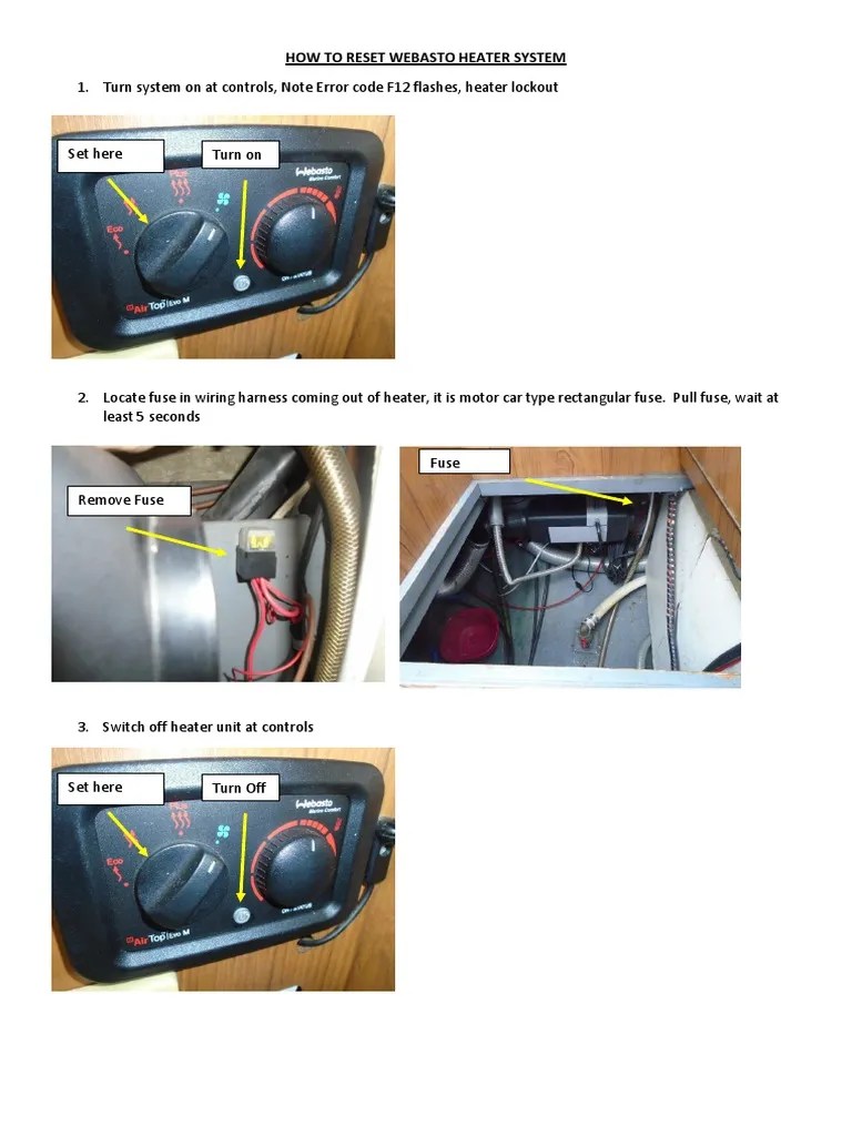 How To Reset Webasto Heater System | PDF | Fuse (Electrical) | Building