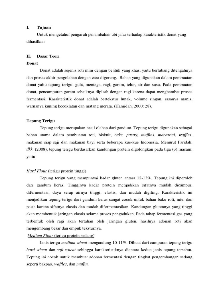 Laporan Donat Ubi Inno