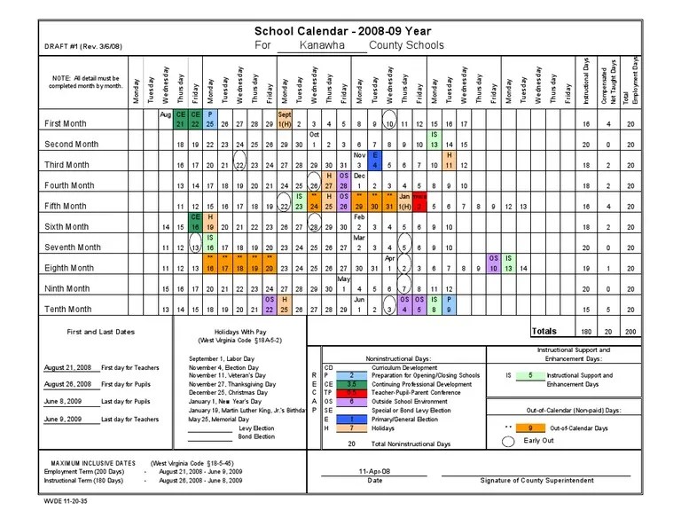 Kanawha County Schools Calendar 202526 PDF Festival Public Holiday