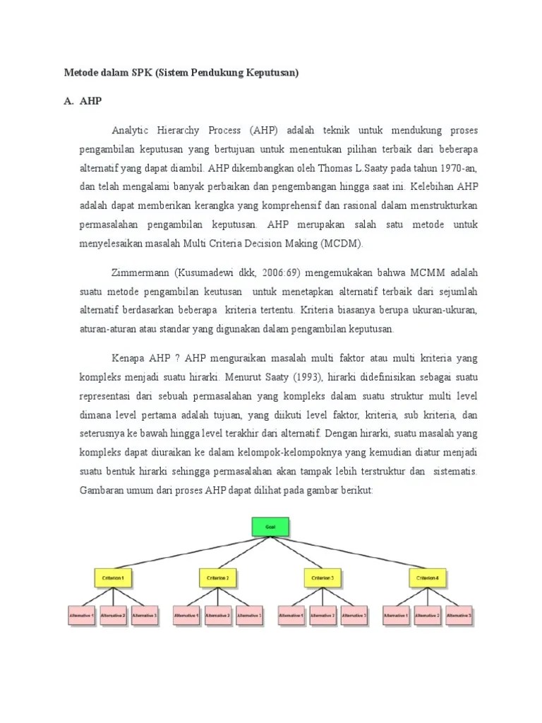 Contoh Soal Ahp Dan Penyelesaiannya Pdf Contoh Soal Terbaru