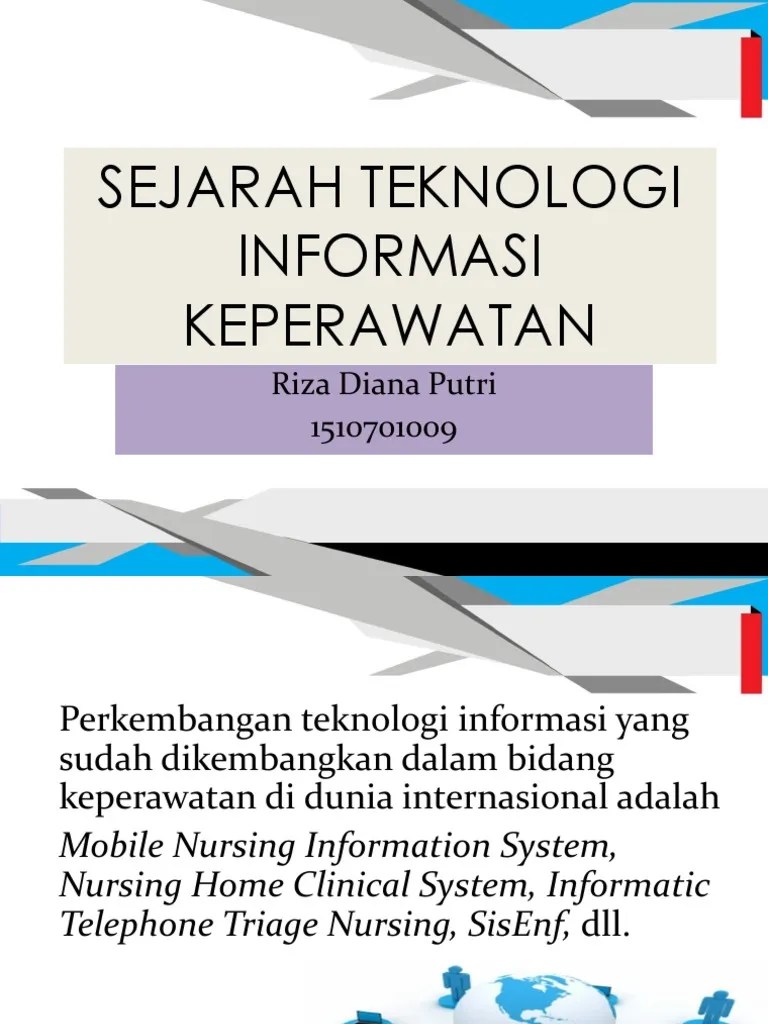 Sejarah Teknologi Informasi Keperawatan PDF