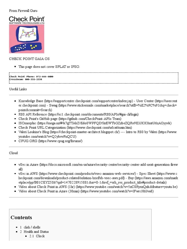 3.CheckPoint Commands PDF Firewall Routing