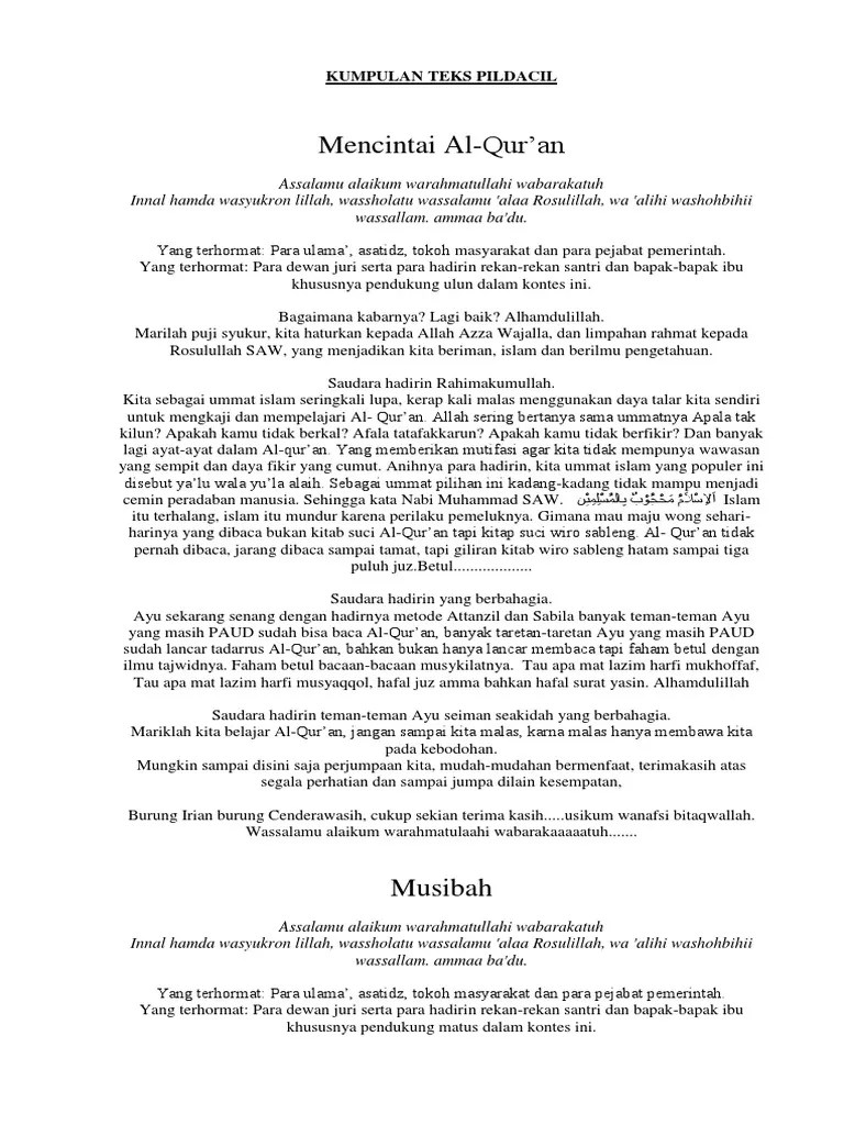 Kumpulan Teks Pildacil | PDF