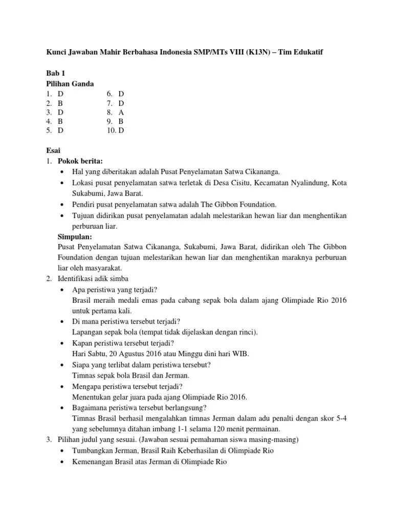 KJ B. Ind Kelas Viii | PDF