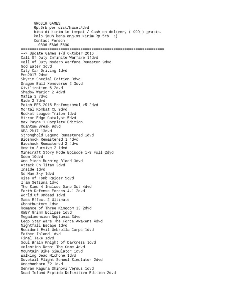 List Games | PDF
