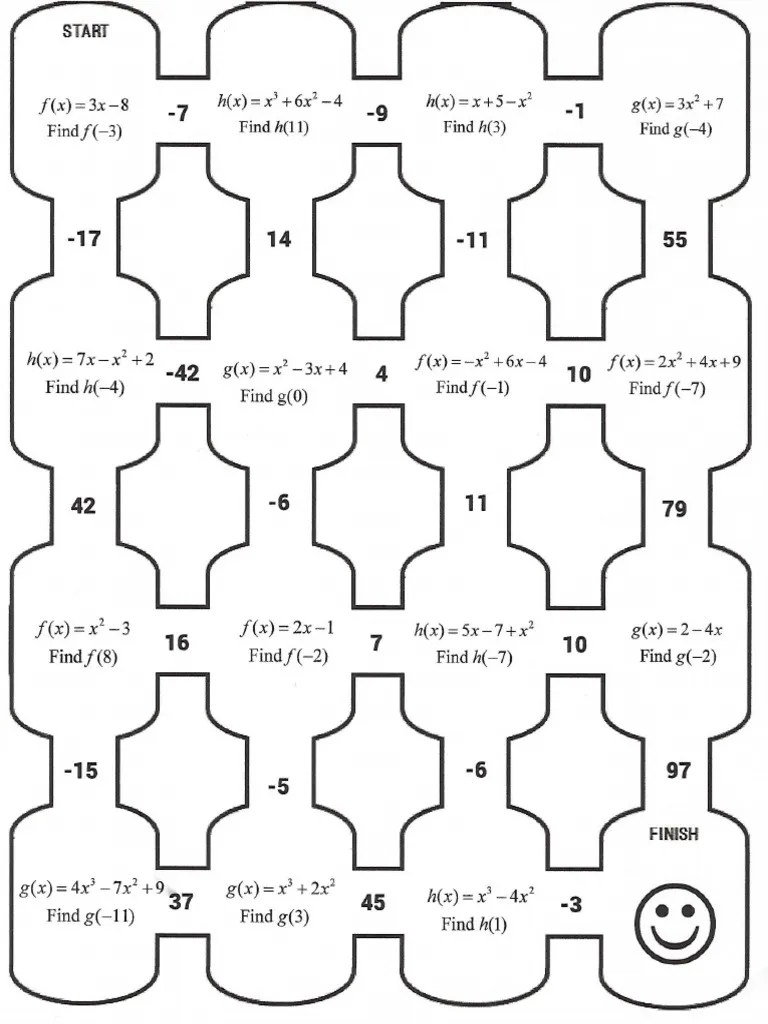Function Notation Maze | PDF