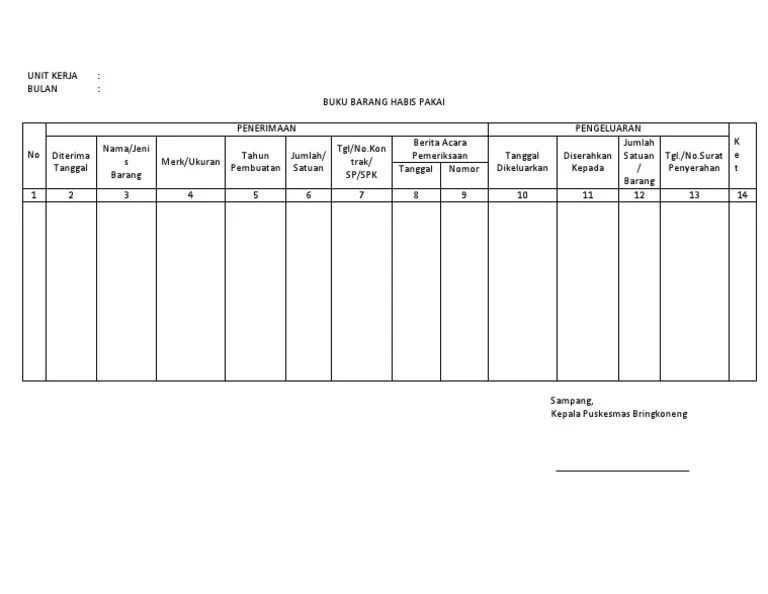 7.buku Barang Habis Pakai | PDF