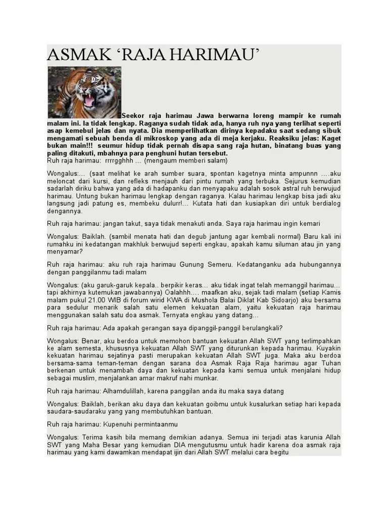 Asma Raja Harimau | PDF