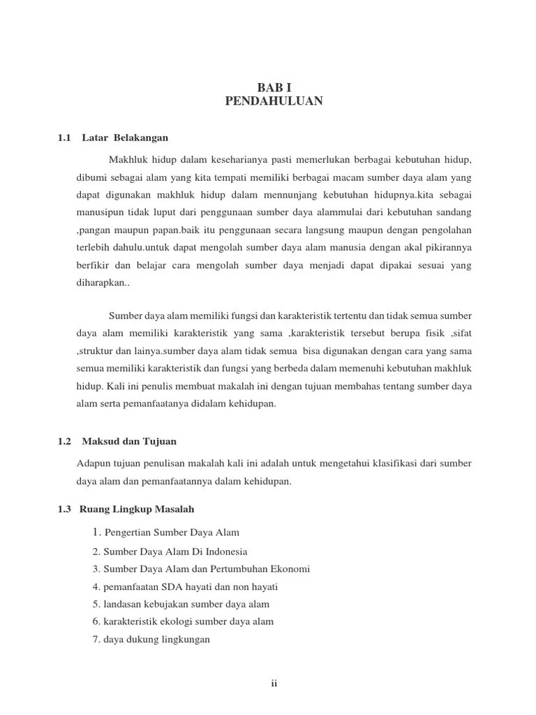 Makalah Sumber Daya Alam | PDF