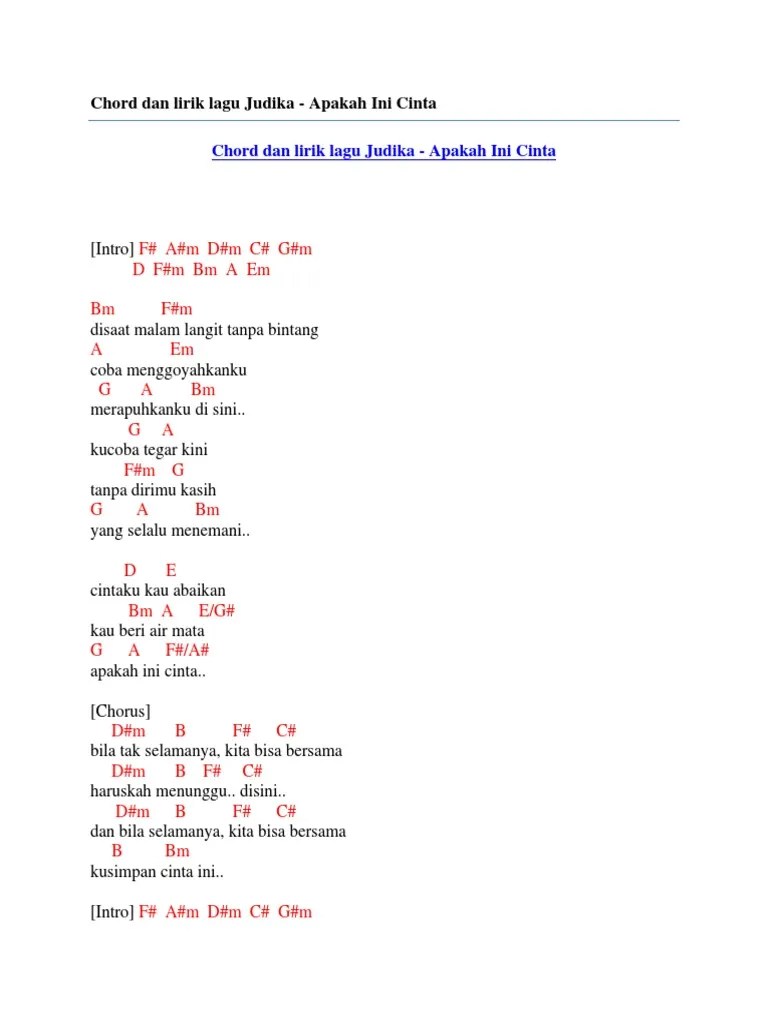 Chord Cinta Dan Air Mata Chord Walls