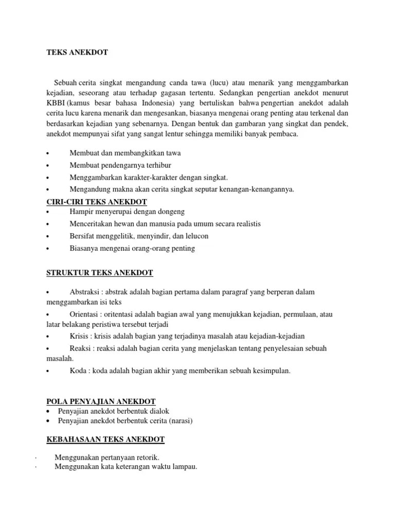Teks Anekdot | PDF