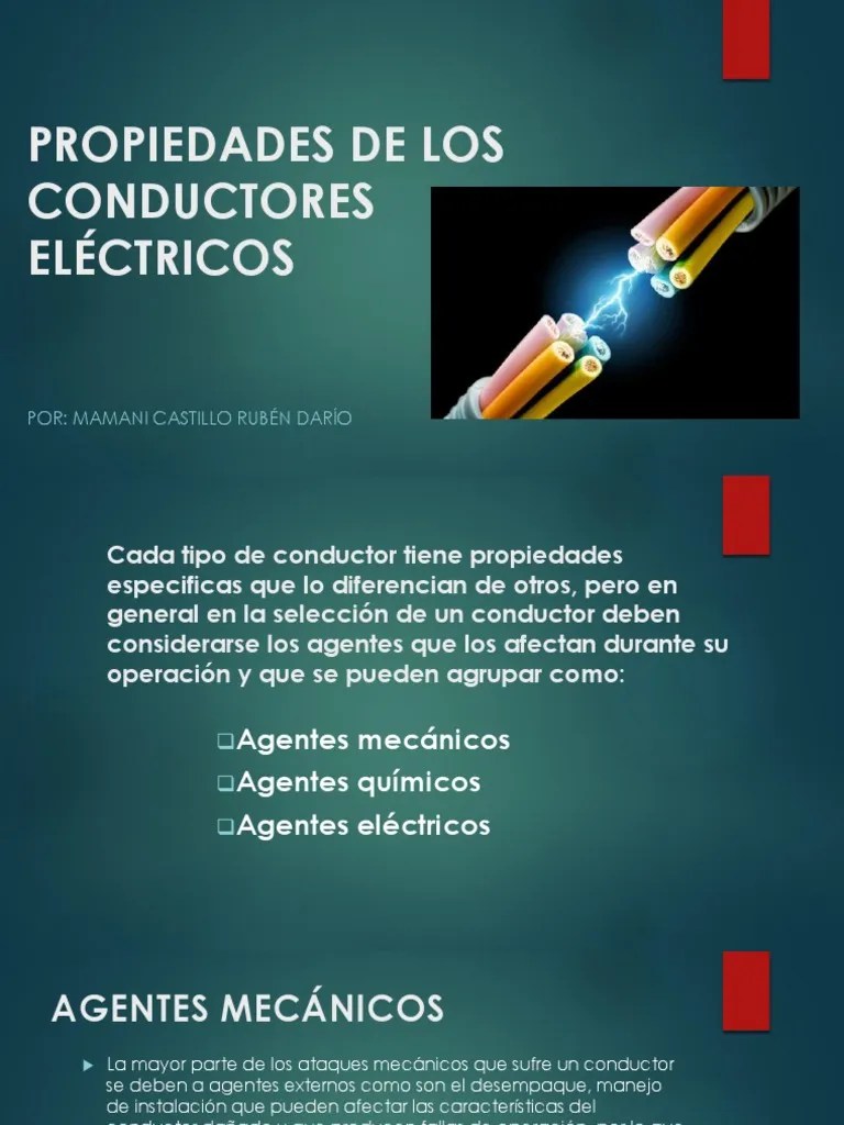Propiedades de Los Conductores Eléctricos Electrical Wiring Electricity