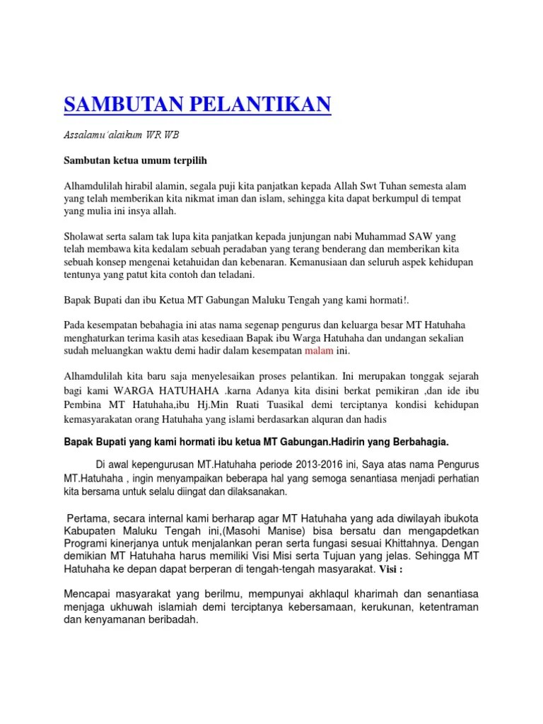 Contoh Sambutan | PDF