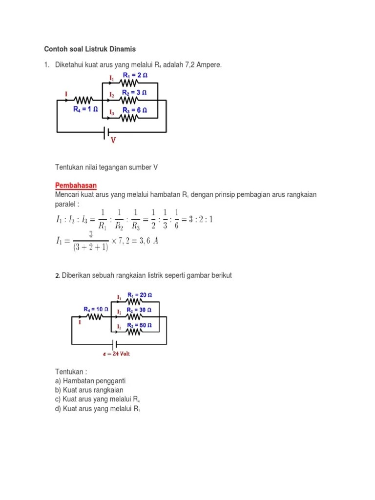 Contoh Soal Fisika Listrik Dinamis Beserta Pembahasannya