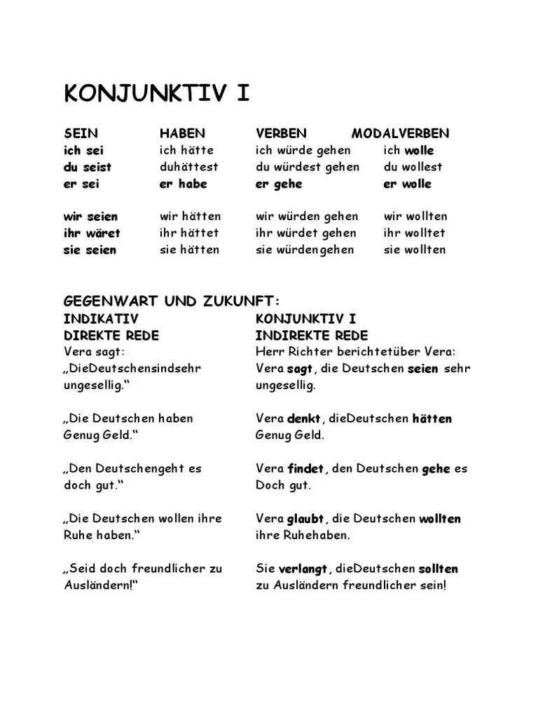Konjunktiv I (1)