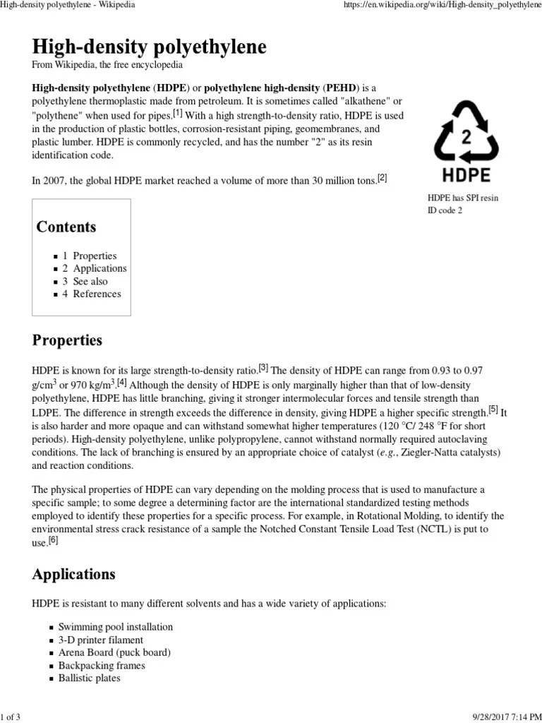 HighDensity Polyethylene Wikipedia Polyethylene Building