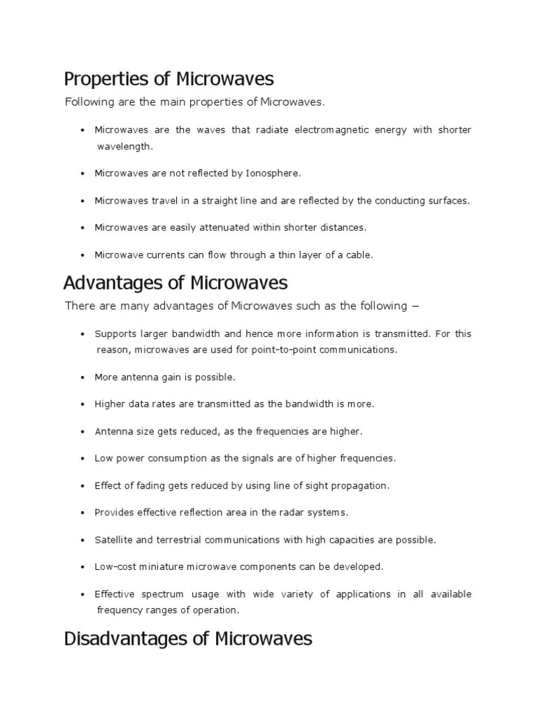 Properties of Microwaves.docx Microwave Waveguide