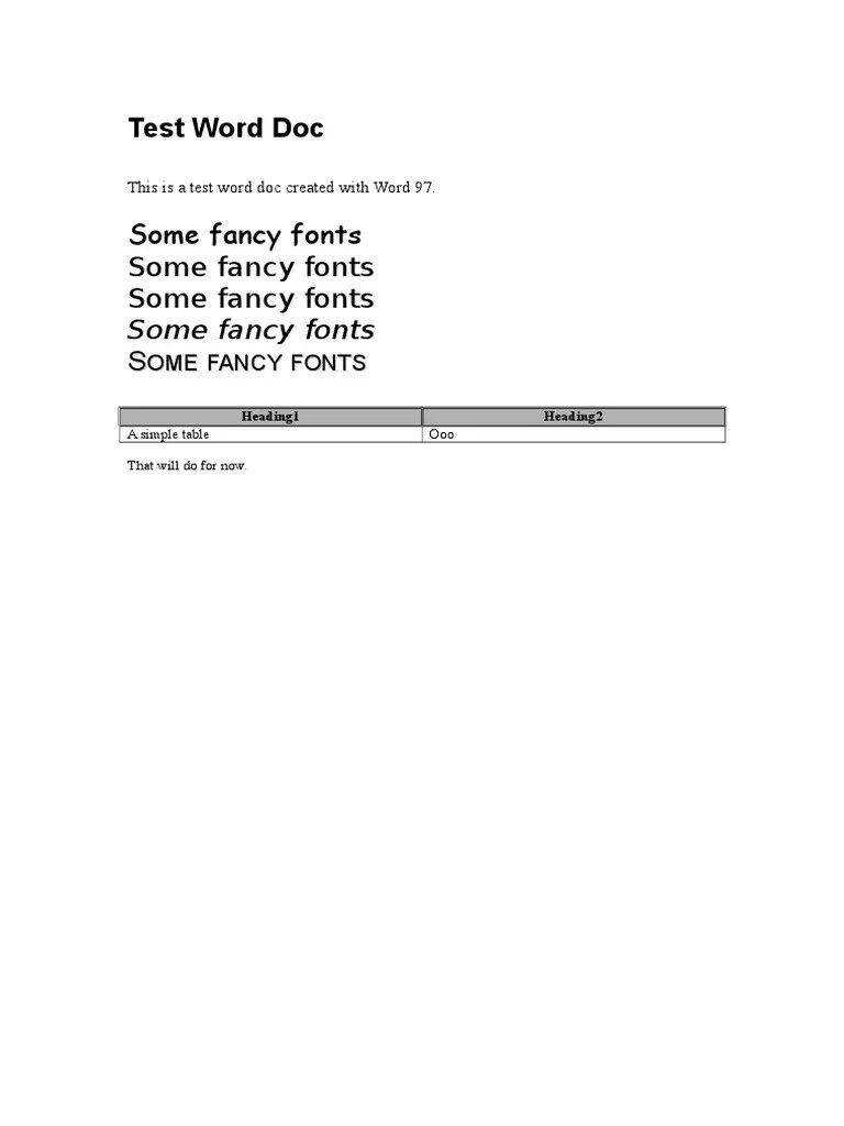 Test Word Doc Some Fancy Fonts Some Fancy Fonts Some Fancy Fonts S PDF