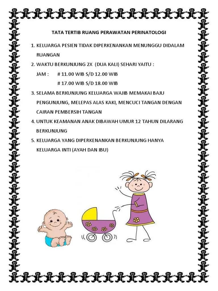Tata Tertib Ruang Perawatan Perinatologi