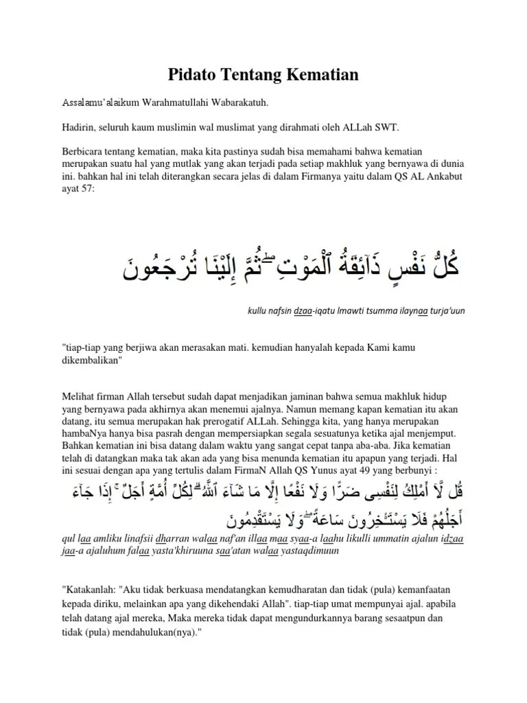 Pidato Tentang Kematian | PDF