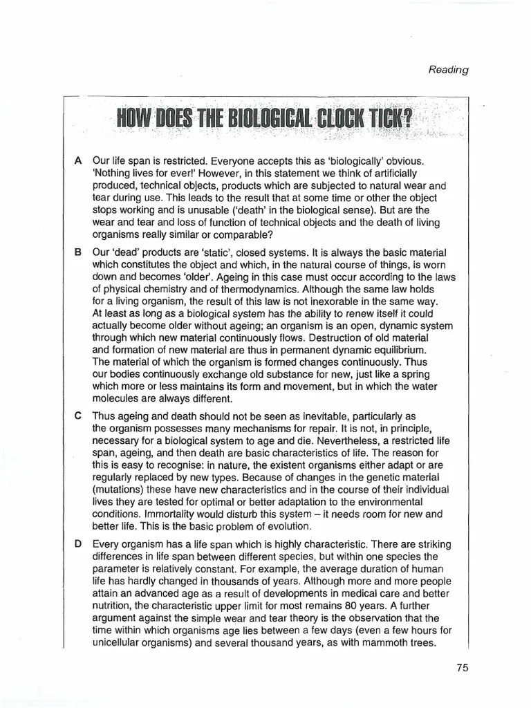 How Does The Biological Clock Tick PDF