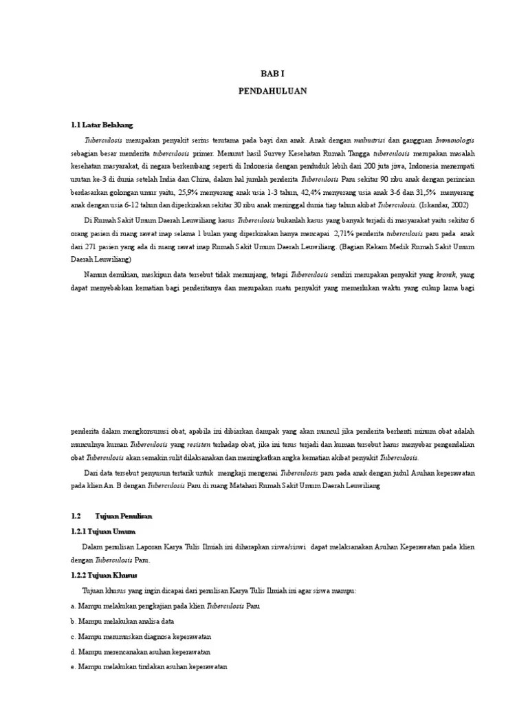 Karya Tulis Ilmiah Tuberculosis Paru