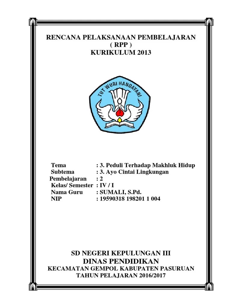 Desain Cover Perangkat Pembelajaran Doc Guru Paud
