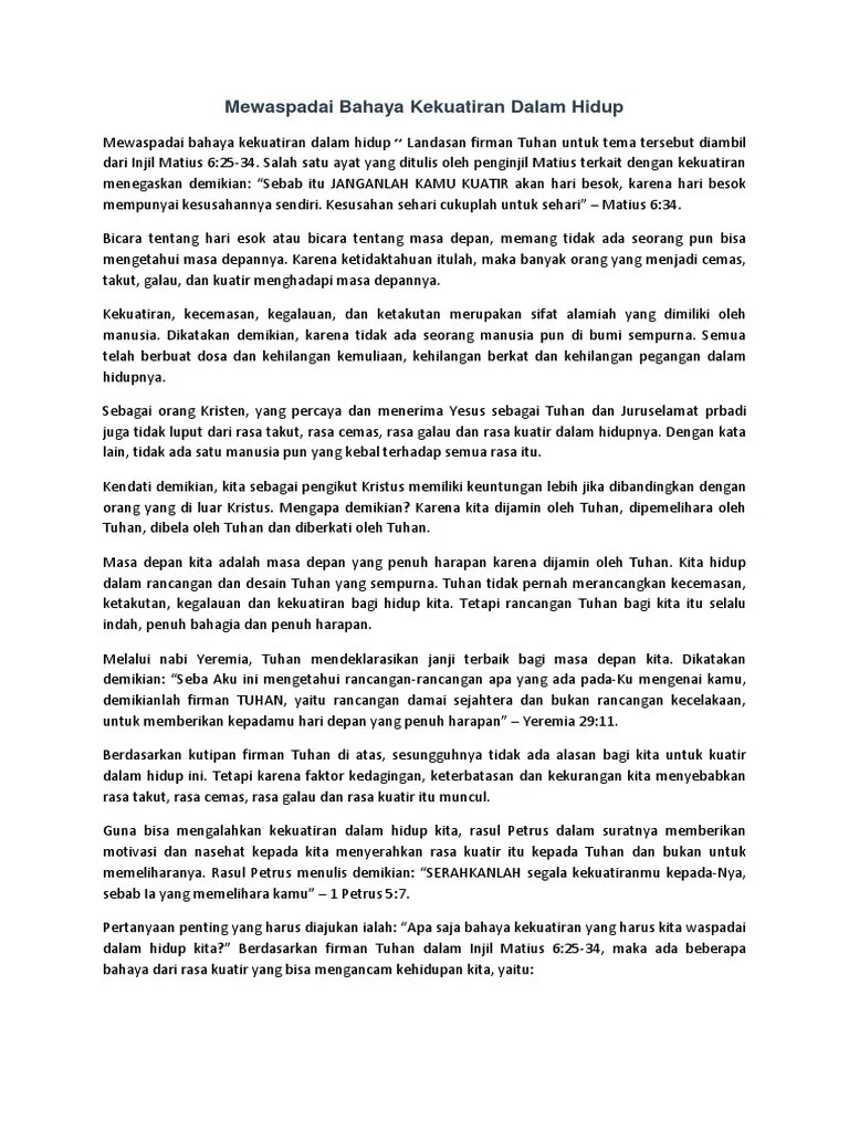 Kumpulan Renungan Dan Pertanyaan | PDF