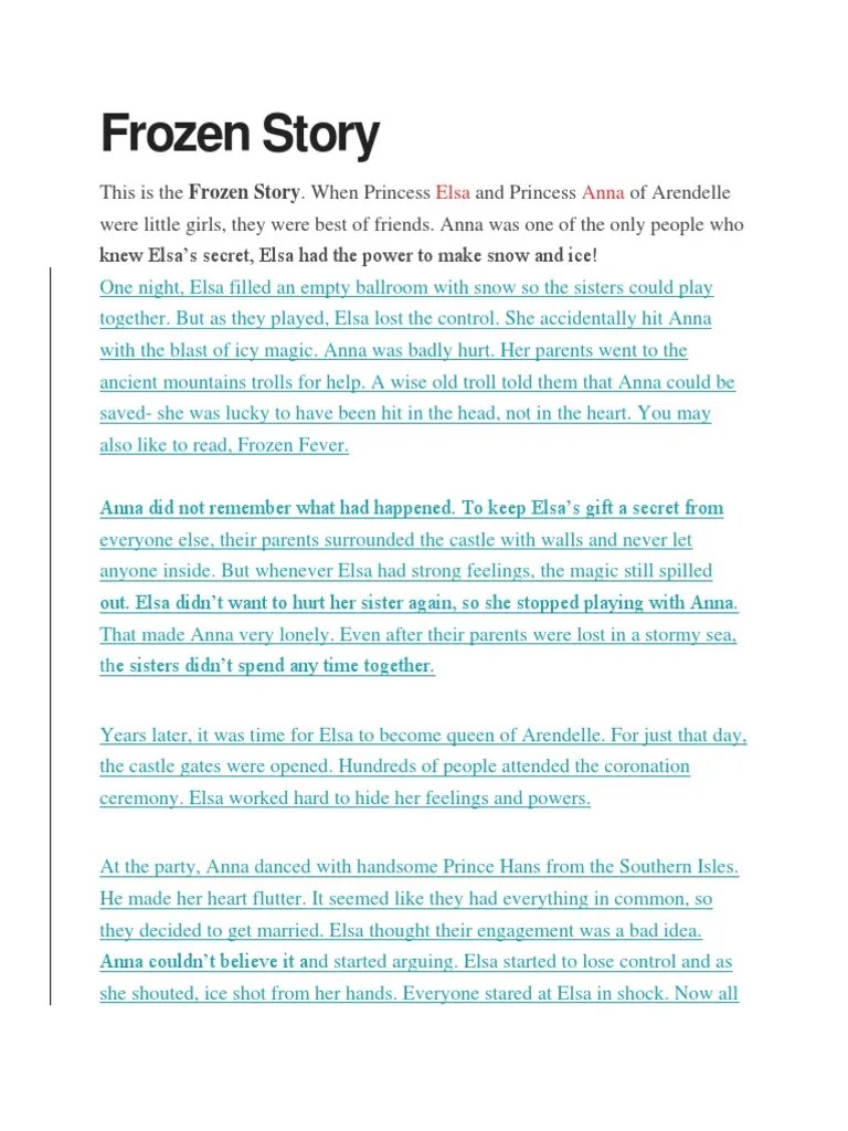 Frozen Story PDF Leisure