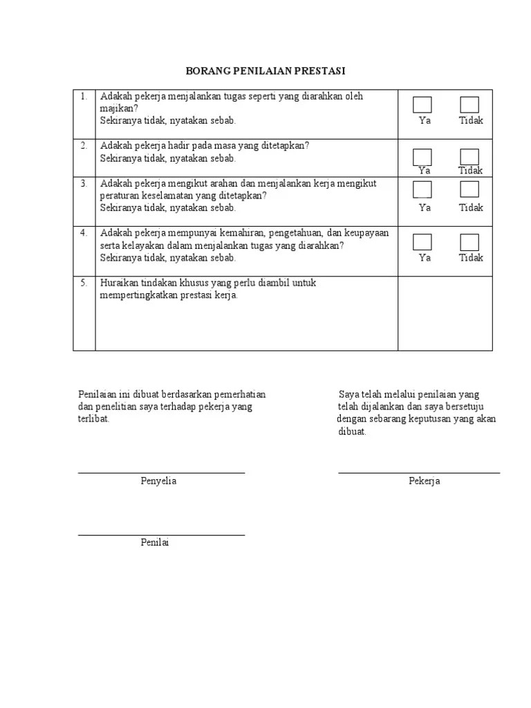 Borang Soal Selidik Penilaian Prestasi Pekerja Borang Soal Selidik Kecerdasan Emosi Pdf Kajian Mengenai Kepuasan Bekerja Warga Jps