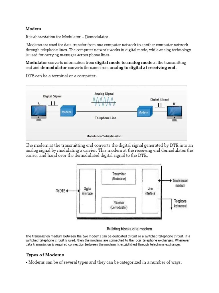 Modem PDF Modem Modulation