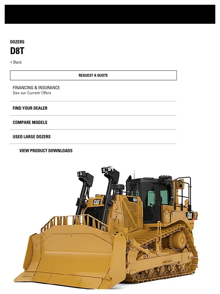 Cat _ D8T Dozer Specs, Videos & 360 Views _ D8 Dozer _ Caterpillar