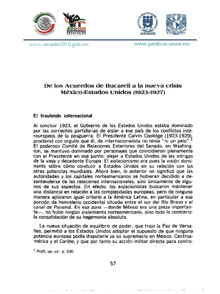 tratados de bucareli.pdf México Los Estados Unidos Prueba