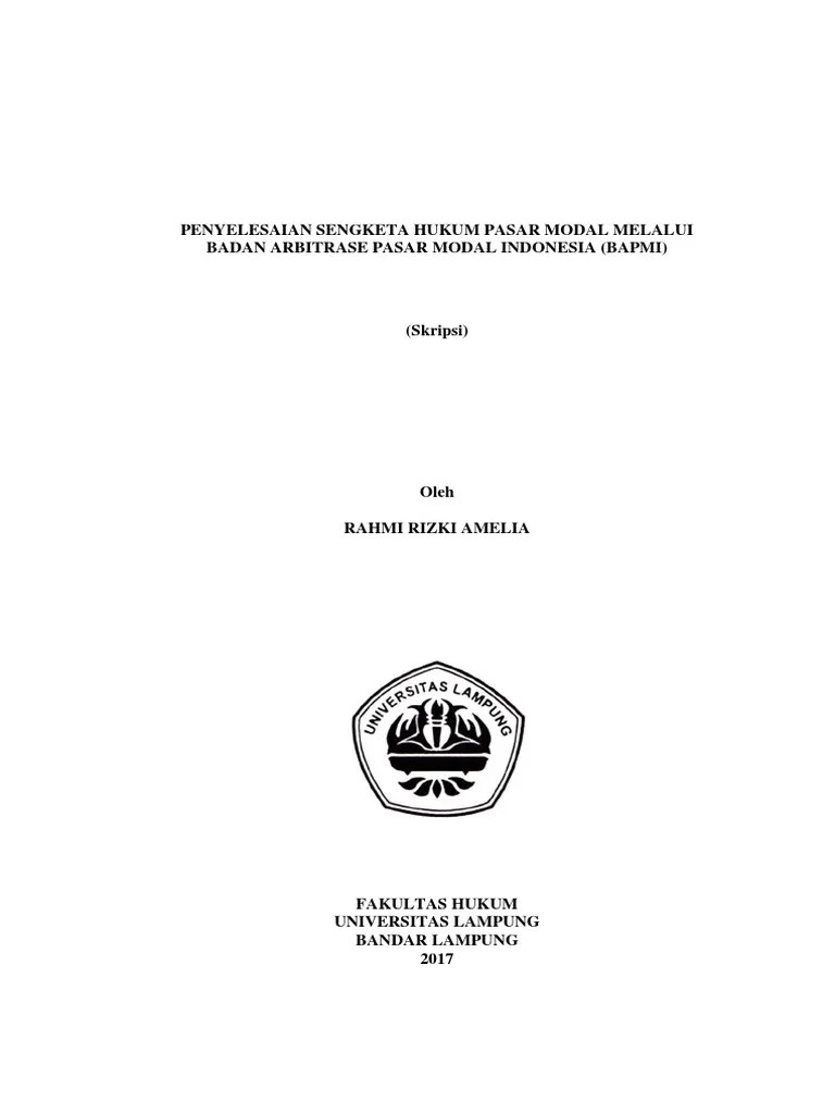 Skripsi Tanpa Bab Pembahasan | Pdf