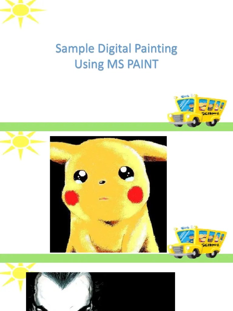 Sample Digital Painting Using Ms Paint PDF
