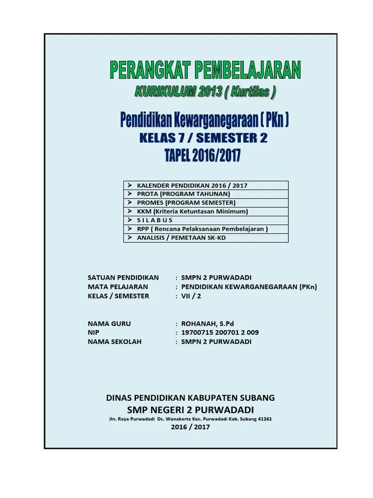Cover Perangkat Pembelajaran K13 Smk Guru Paud