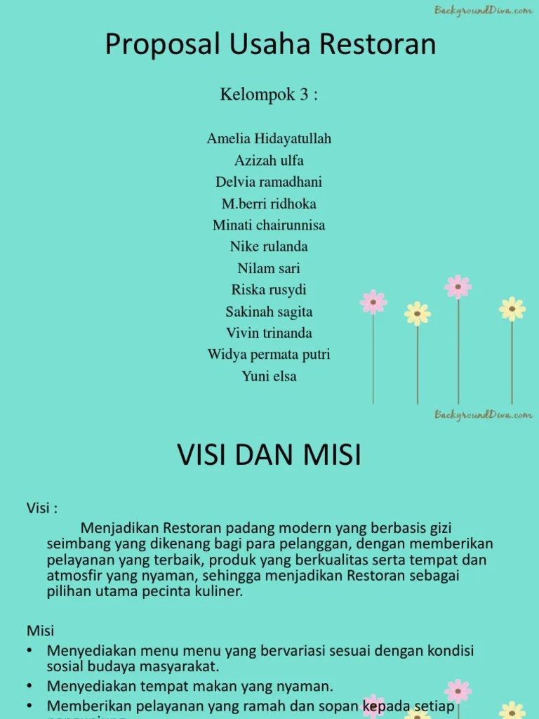 Proposal Usaha Restoran | PDF