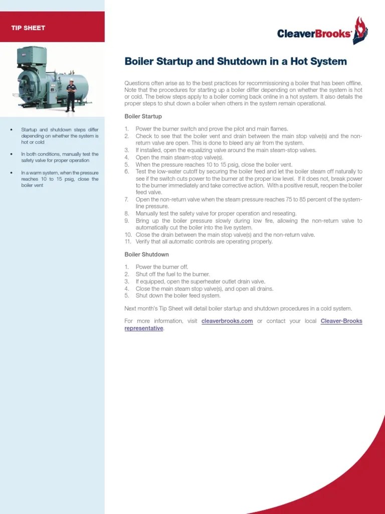 Proper Boiler Startup and Shutdown Procedures in a Hot Steam System PDF Valve Boiler