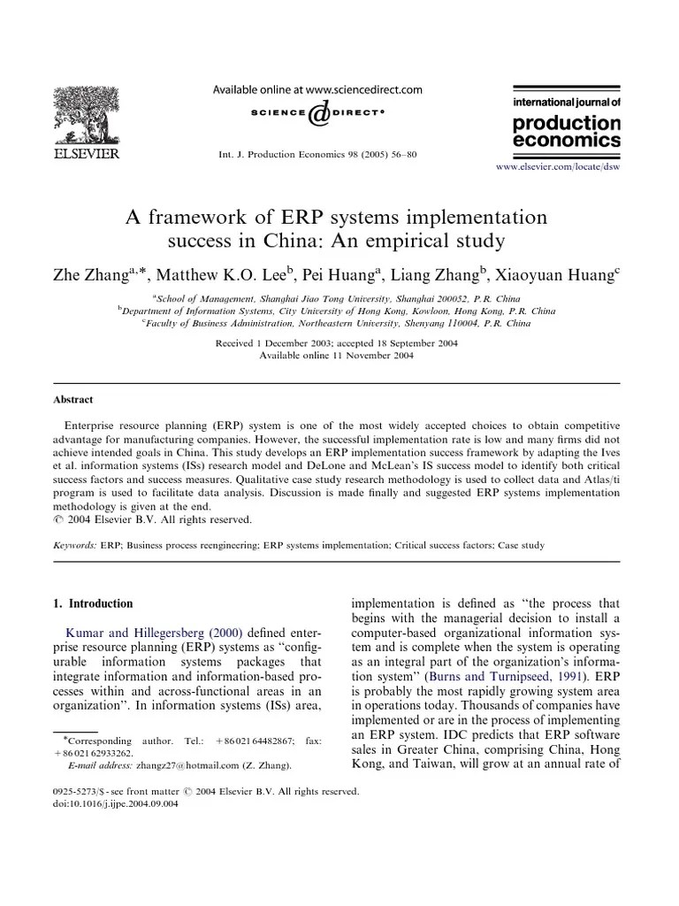A framework of ERP systems implementation.pdf Enterprise Resource