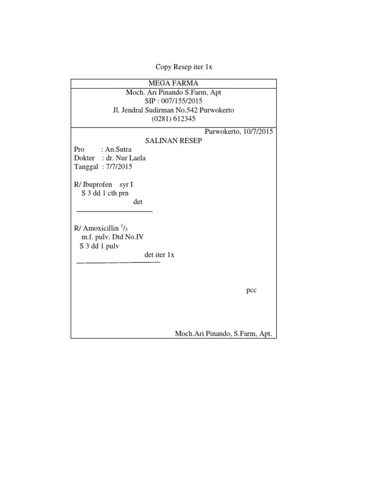 Copy Resep Iter 1x | PDF