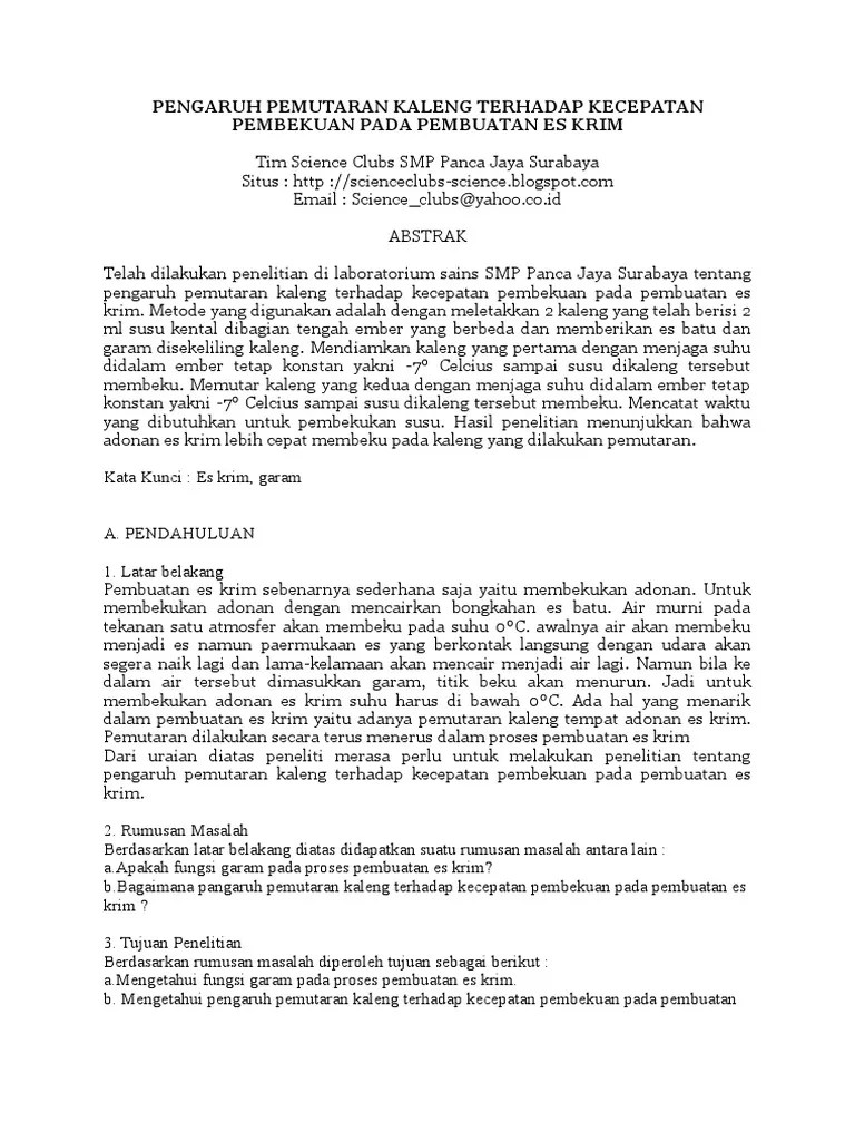 Pembuatan Es Krim | PDF