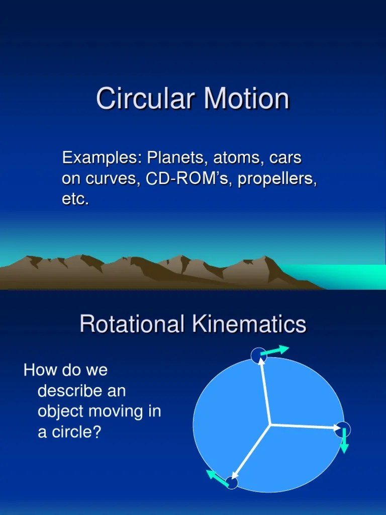 Linear and Circular Motion PDF