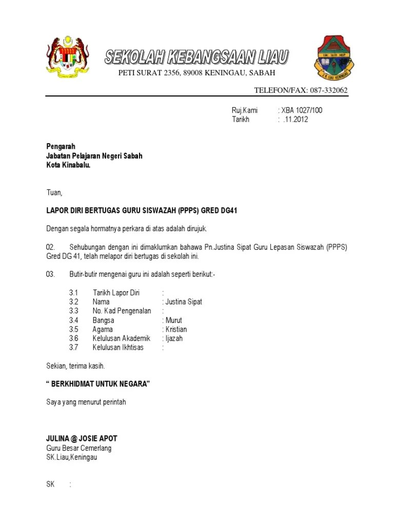Contextual translation of surat lapor diri into english. Melaporkan Diri In English Marcoscxt