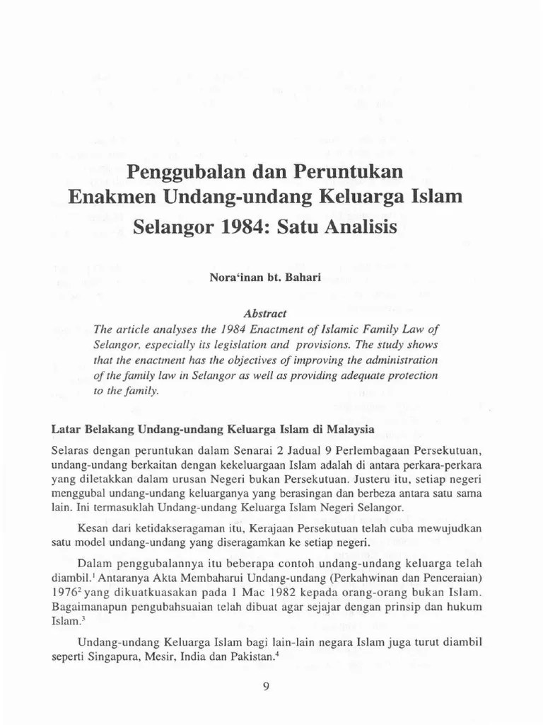 Enakmen Undang-undang Keluarga Islam Selangor