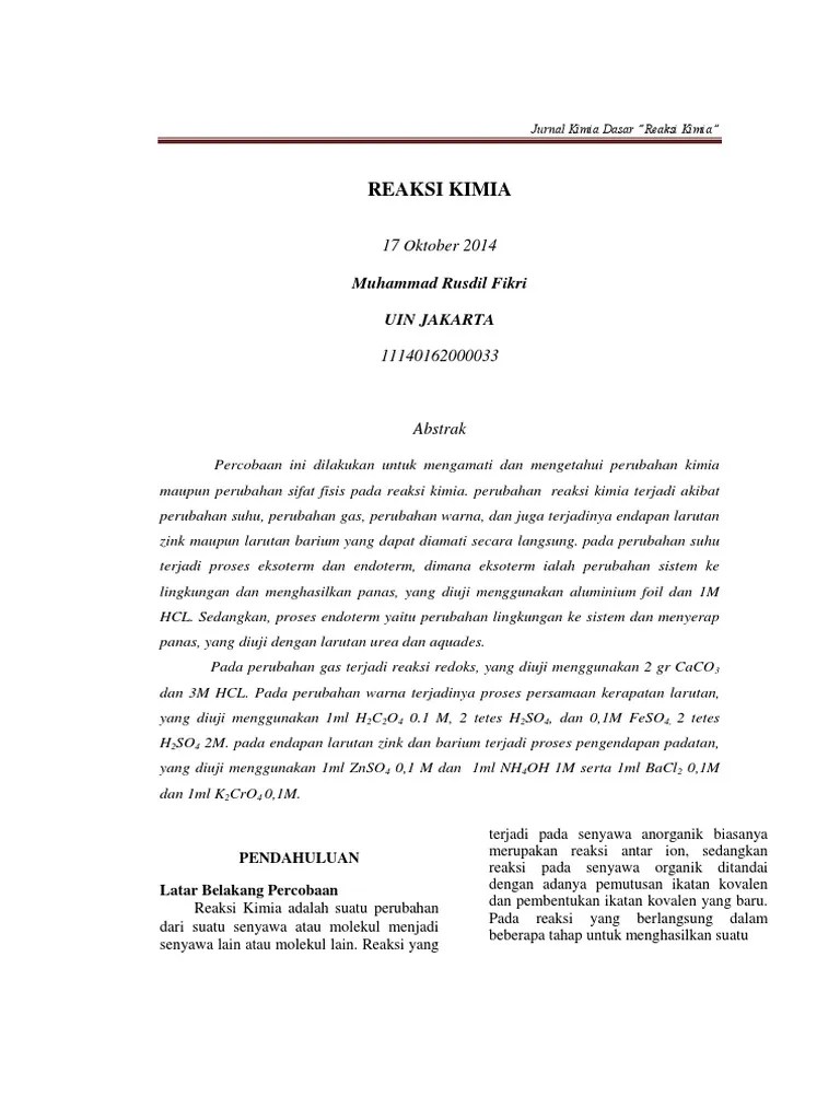 111459566 REAKSI KIMIA JURNAL Reaksi Pengendapan