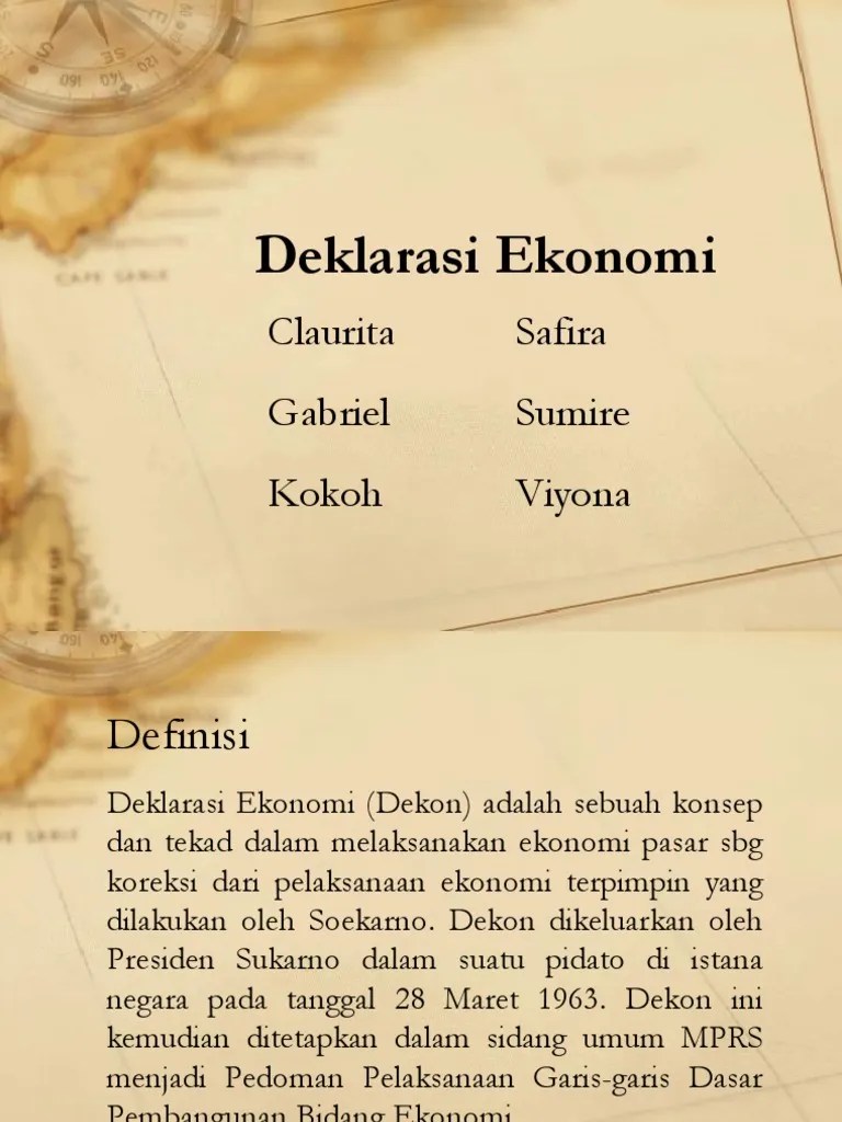 Deklarasiekonomi Sumire | PDF