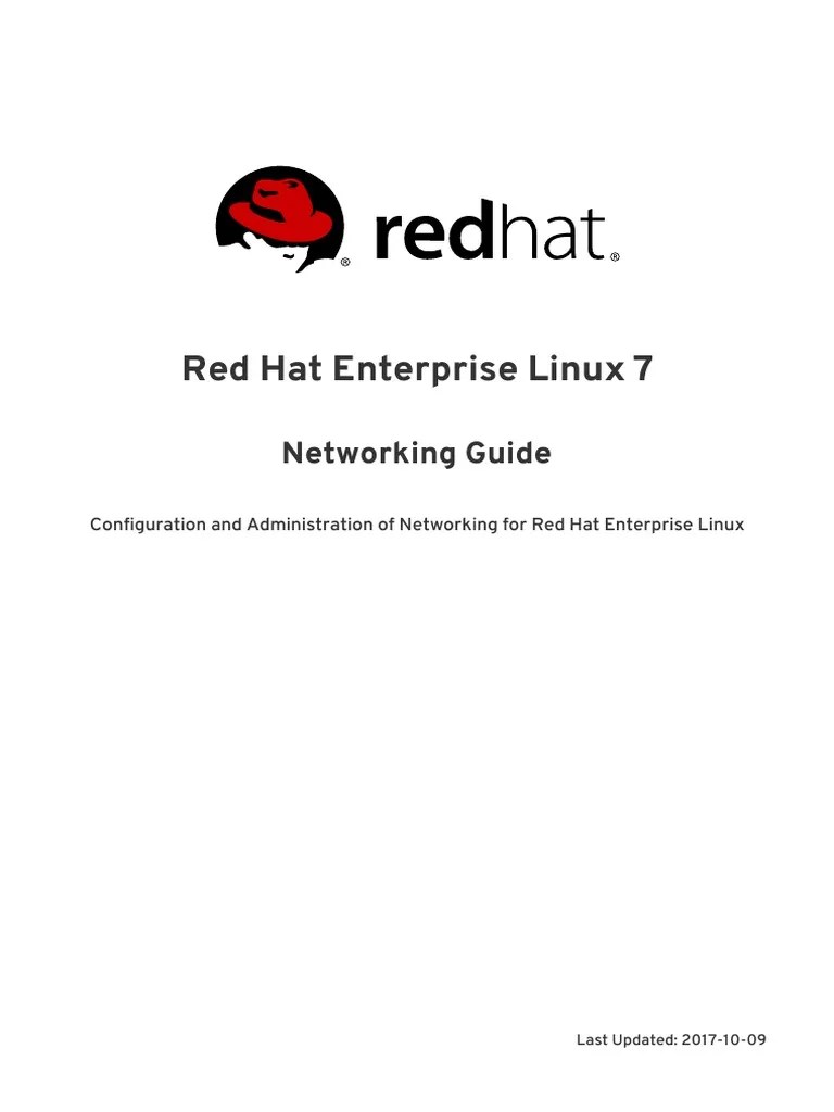 Red Hat Enterprise Linux 7 Networking Guide en US PDF Command Line