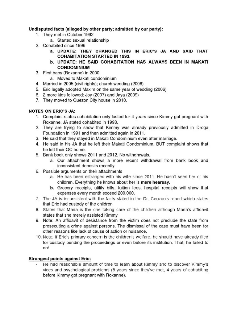 Questions for Crossexamination Substance Abuse Common Law